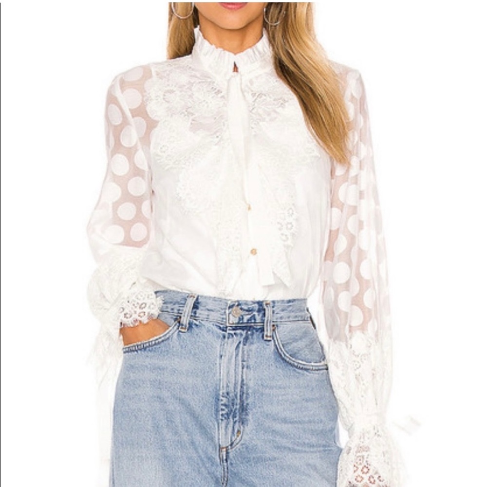 Keepsake Sheer Ruffle Blouse